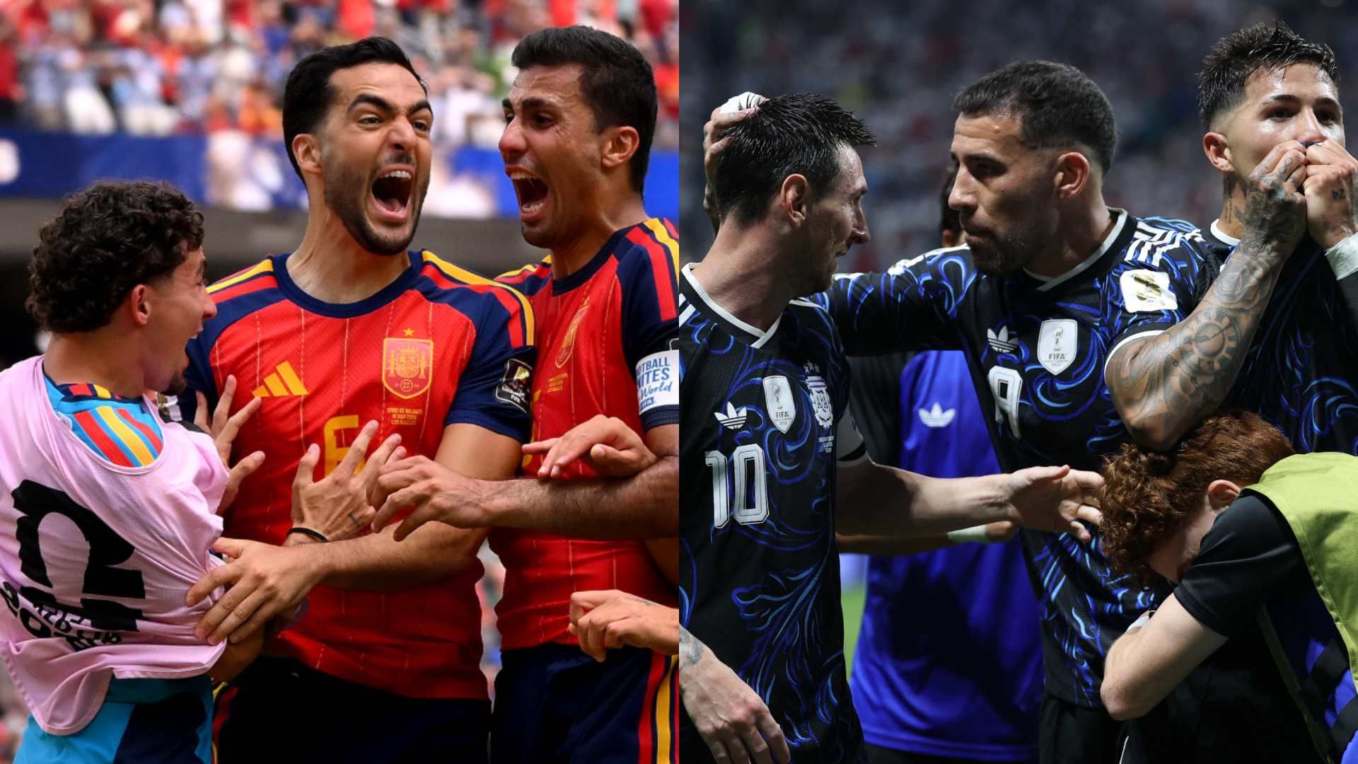 会場に悲鳴が響く。猛烈な嵐がスペインとアルゼンチンの決勝準備を乱
